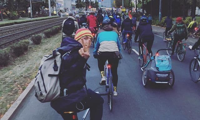 Bündnis Verkehrswende Leipzig startet mit 1. gemeinsamer Fahrraddemo
